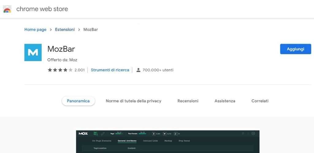 Come installare MozBar?