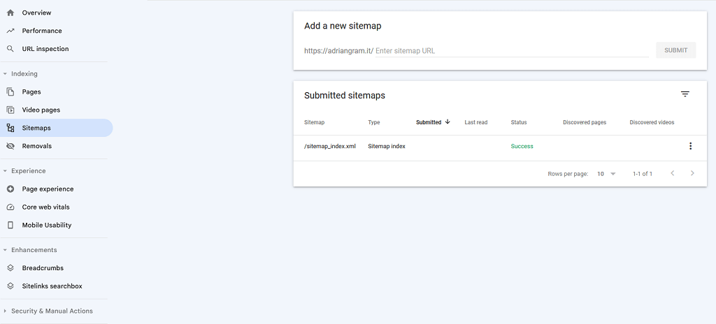 Invia la tua sitemap a Google per indicizzare sito web