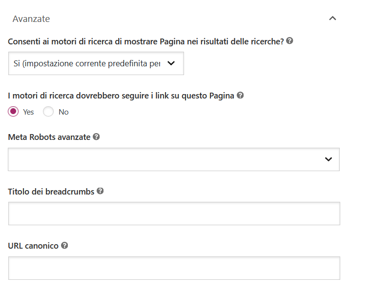 Utilizzo del Tag Canonico