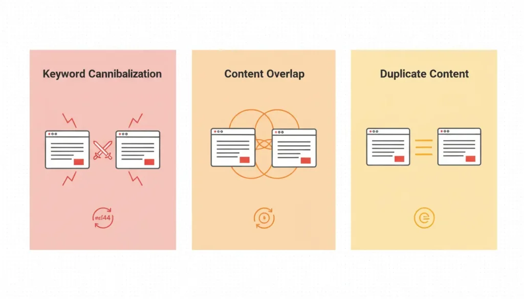 keyword cannibalization vs duplicate content