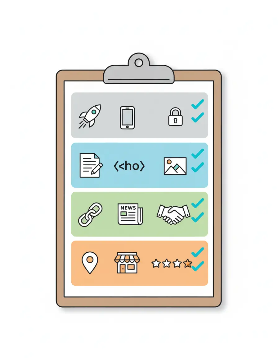 Checklist SEO tecnica on-page off-page local